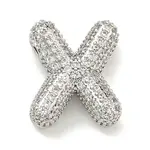 Platinum Plated Brass Micro Pave Cubic Zirconia Pendants