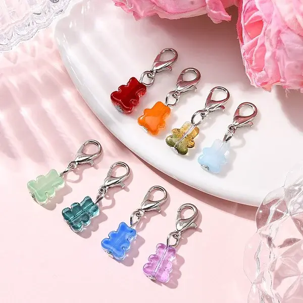 Glass Bear Pendant Decorations