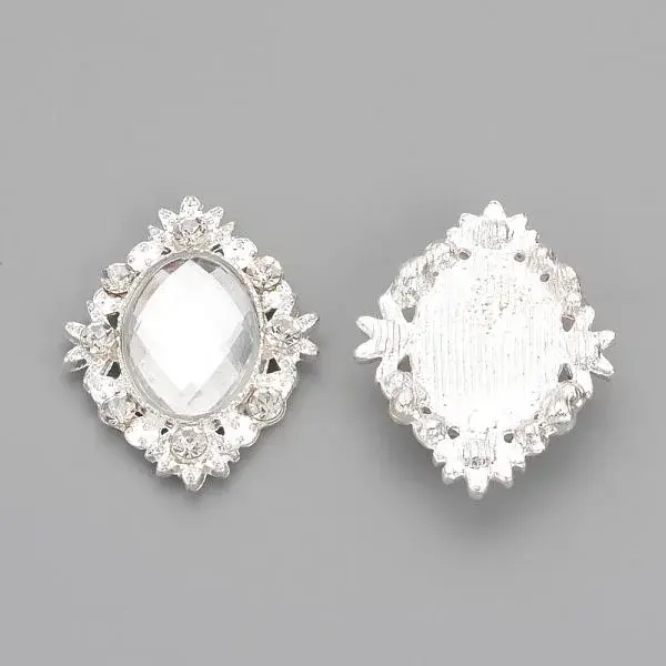 Alloy Rhinestone Flat Back Cabochons