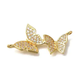Brass Micro Pave Cubic Zirconia Pendants