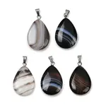 Dyed Natural Banded Agate Pendants