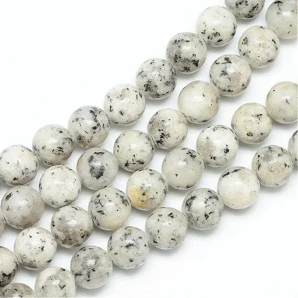 Natural Sesame Jasper/Kiwi Jasper Bead Strands