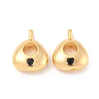 Brass Micro Pave Cubic Zirconia Pendants