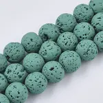 Spray Painted Natural Lava Rock Beads Strands