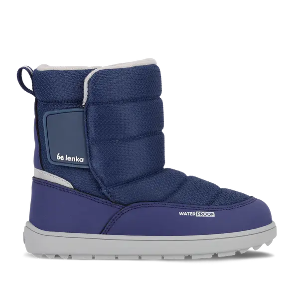 Dětské barefoot sněhule Be Lenka Ailo Kids - Dark Blue