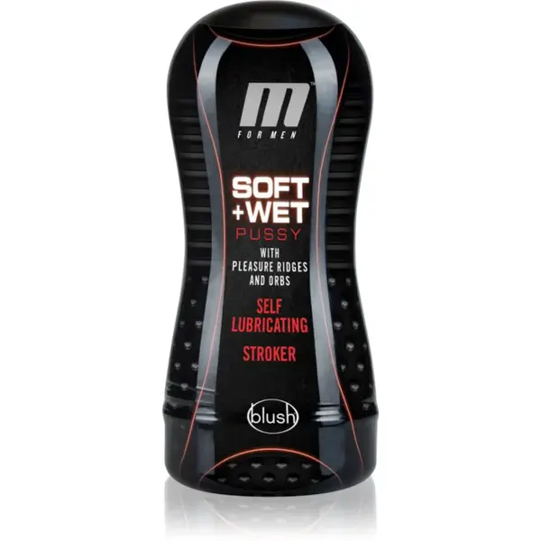 Blush M For Men Soft and Wet Pussy flesh masturbátor Red 17,8 cm