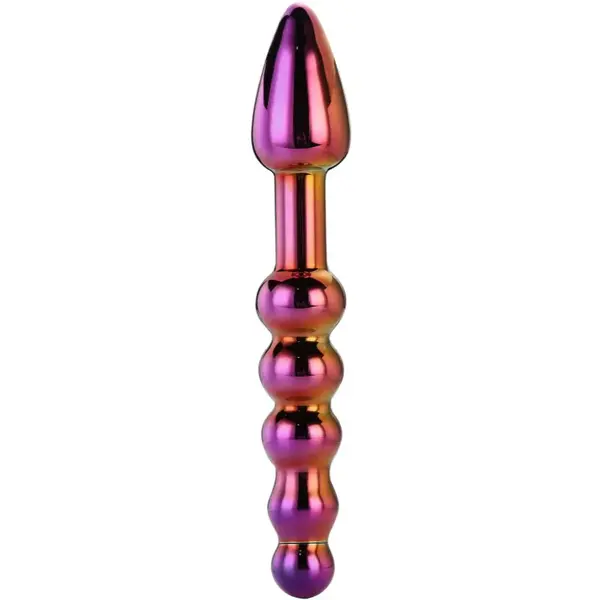 Dream Toys Glamour Glass anální dildo rainbow 18 cm