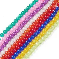 Crackle Glass Beads Strands