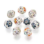 Round Brass Enamel Beads