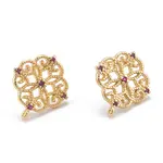 Brass Stud Earring Findings