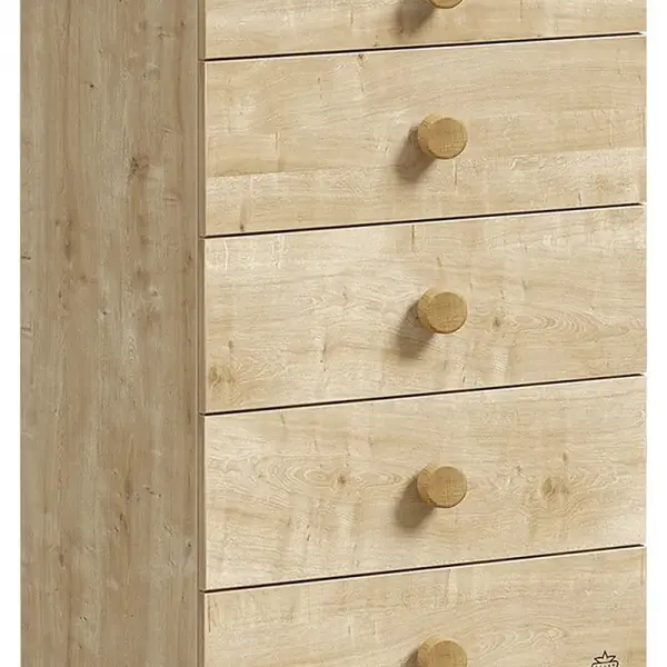 Vysoká zásuvková komoda cody - dub světlý