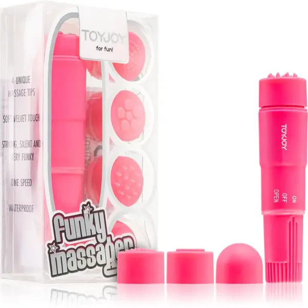 Toyjoy Funky Massager stimulátor a vibrátor pink 9,5 cm