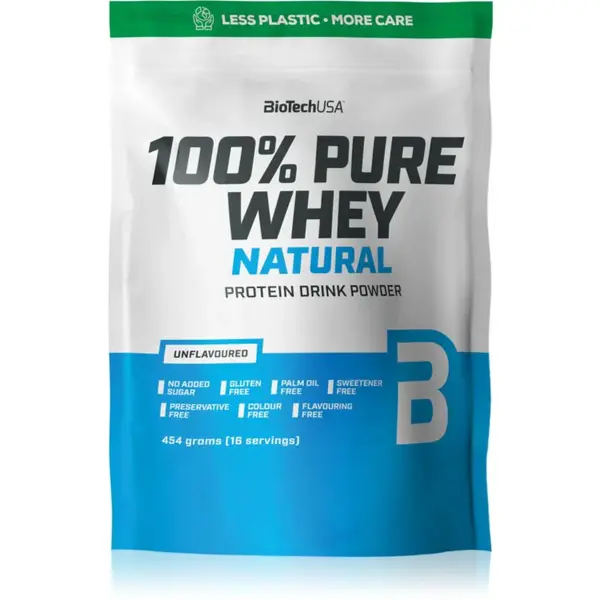 BioTechUSA 100% Pure Whey srvátkový proteín malé balenie 454 g