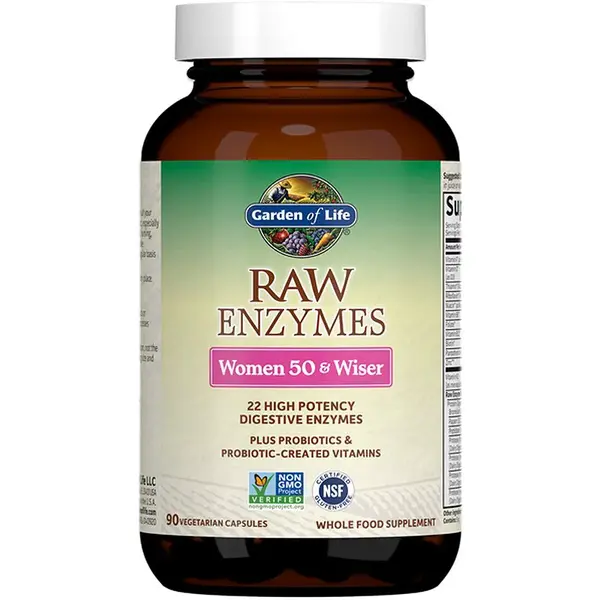 Garden of Life RAW Enzymes Women 50 & Wiser tráviaci enzým pre ženy 90 cps