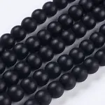Synthetic Black Stone Beads Strands