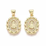Brass Micro Pave Cubic Zirconia Pendants