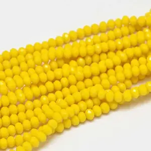 Faceted Rondelle Glass Beads Strands