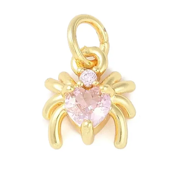 Brass Micro Pave Cubic Zirconia Pendants