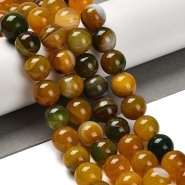 Dyed Natural Agate Beads Strands