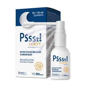 Pssst! Forte ústní sprej při chrápání 15+10 ml