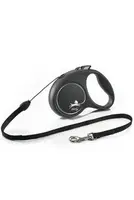 Vodítko Flexi Black Design S lanko 5m/12kg stříbrná