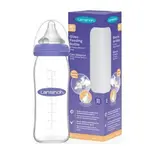 LANSINOH Fľaša sklenená dojčenská s NaturalWave® cumľom (M) 240ml