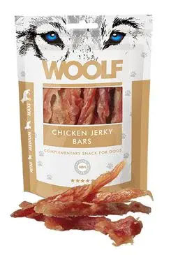Woolf pochoutka chicken jerky bars 100g