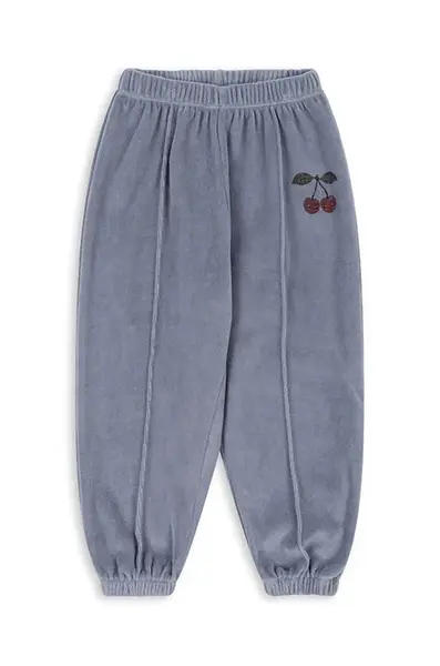 Dětské tepláky Konges Sløjd WALLY SWEAT PANTS GOTS modrá barva, hladké, KS101732