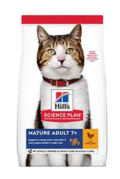 Hill S Science plan Mature Adult 7  Chicken Dry pro kočky 1,5kg