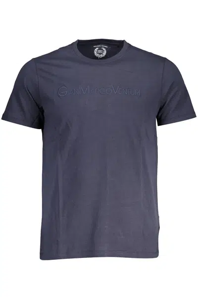 GIAN MARCO VENTURI MEN'S SHORT SLEEVED T-SHIRT BLUE