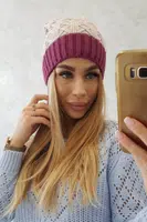 Kesi Čapica s fleece Bibiana K264 čierna + béžová