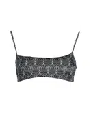 KARL LAGERFELD BEACHWEAR TOP WOMEN'S COSTUME BLACK