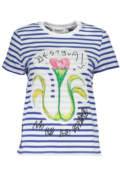 DESIGUAL SHORT SLEEVE T-SHIRT WOMEN BLUE