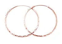 Beneto Módne pozlátené kruhové náušnice zo striebra AGUC2439 / SCS-ROSE 4 cm