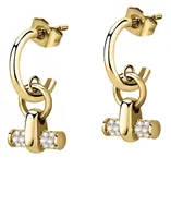 Morellato Pozlátené kruhové náušnice s príveskami Abbraccio SAUC05