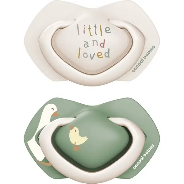 Canpol babies Cumlík silikónový symetrický Light touch Goose 6 - 18 m 2 ks