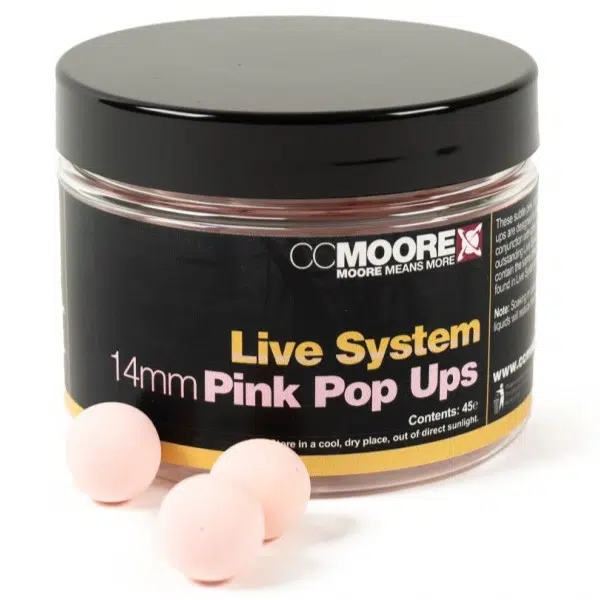 Cc moore plávajúce boilie live system ružové pop up extra plávajúce - 12 mm 55 ks