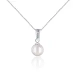 JwL Luxury Pearls Elegantný náhrdelník s morskou perlou Akoya a kryštály JL0658 (retiazka, prívesok)