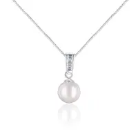 JwL Luxury Pearls Elegantný náhrdelník s morskou perlou Akoya a kryštály JL0658 (retiazka, prívesok)