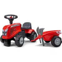 Falk Odstrkovadlo traktor Massey Ferguson červenej, volant a valník
