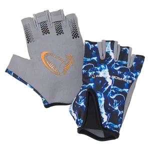 Savage gear rukavice marine half glove sea blue - xl