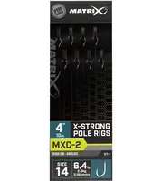 Matrix návazec mxc-2 x-strong pole rig barbless 10 cm - size 14 0,18 mm