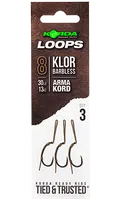 Korda hotové montáže loop rigs klor barbless - háček 8 nosnost 30 lb