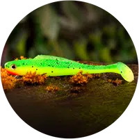 Redbass gumová nástraha ripper kicker fluo green rh uv - xs 42 mm