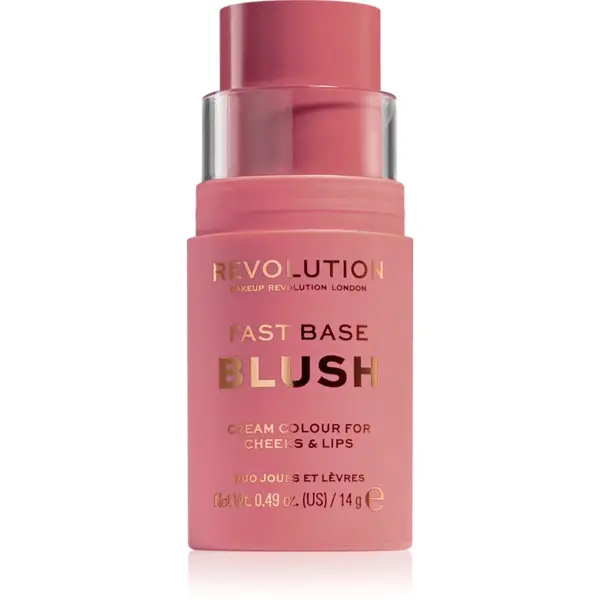 Revolution Fast Base tónovací balzám na rty a tváře odstín Blush 14 g