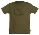 Avid carp tričko icon t-shirt khaki - xl