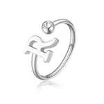 S'Agapõ Stylový ocelový prsten R s krystalem Click SCK188