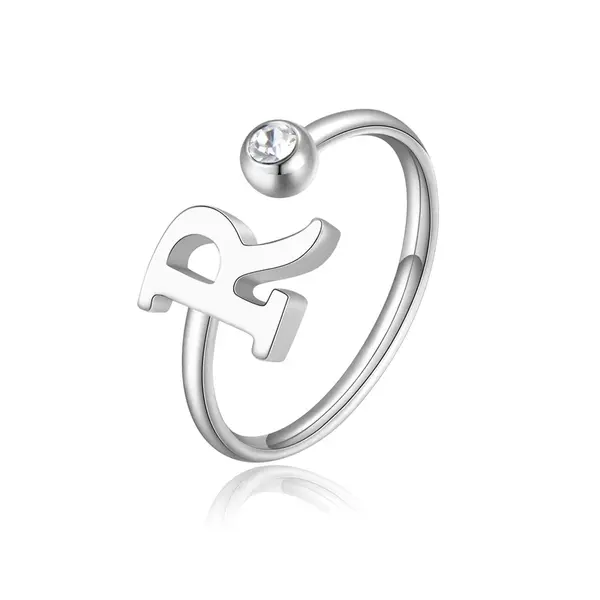 S'Agapõ Stylový ocelový prsten R s krystalem Click SCK188