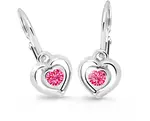 Cutie Jewellery Dětské srdíčkové náušnice C2752-10-X-2 fuchsiová