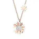 Troli Půvabný bronzový náhrdelník s kytičkami VSN004R-PET